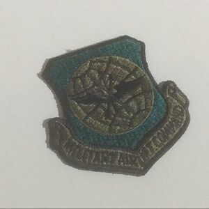 U.S. Military USAF Airlift Command Patch Dark Olive Green Wings Arrows Iron On